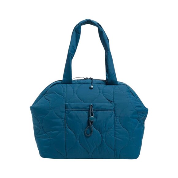 Vera Bradley Puffer Tote Bag Peacock Teal Water Repellent Featherweight Travel - Picture 1 of 10